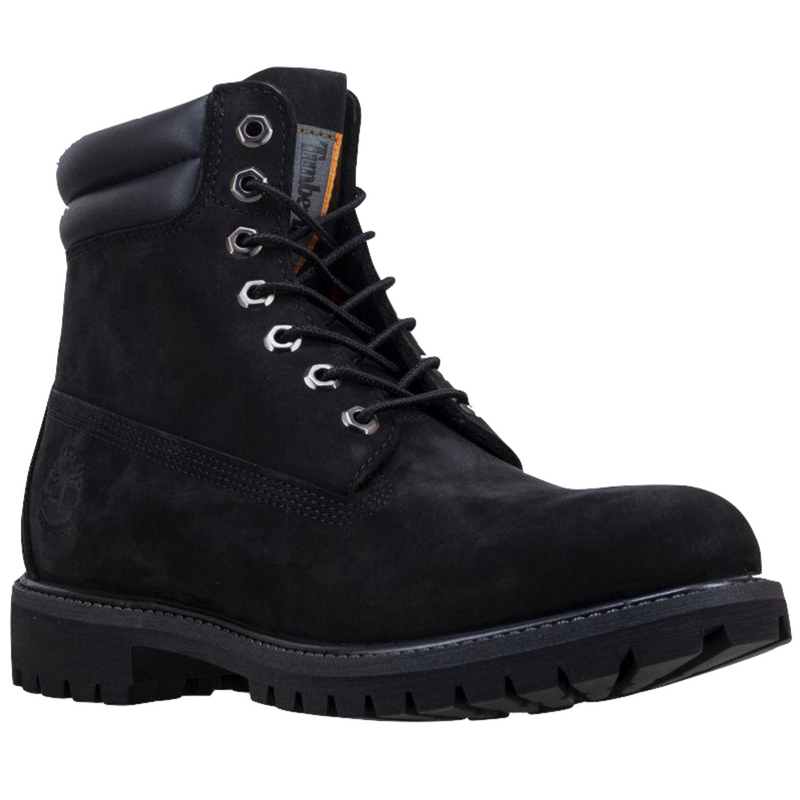 Load image into Gallery viewer, Timberland Mens 6&quot; Double Collar Boots Leather Shoes Lightweight - Black Nubuck
