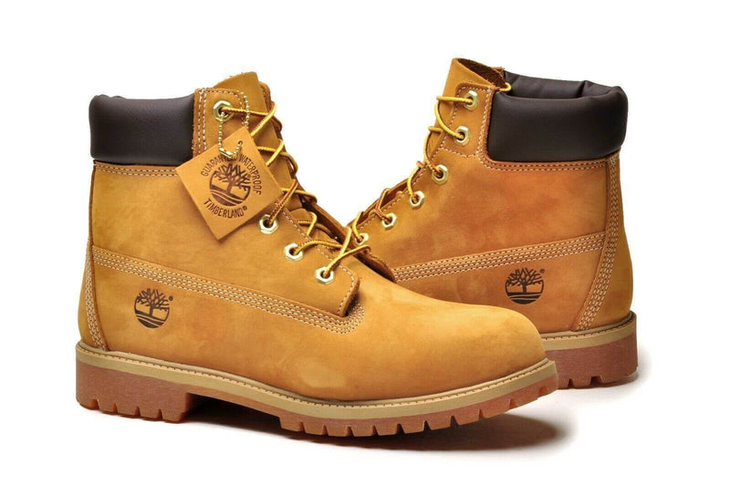 Load image into Gallery viewer, TIMBERLAND Mens 6&quot; Premium Waterproof Boots Original Yellow Shoes - Wheat Nubuck
