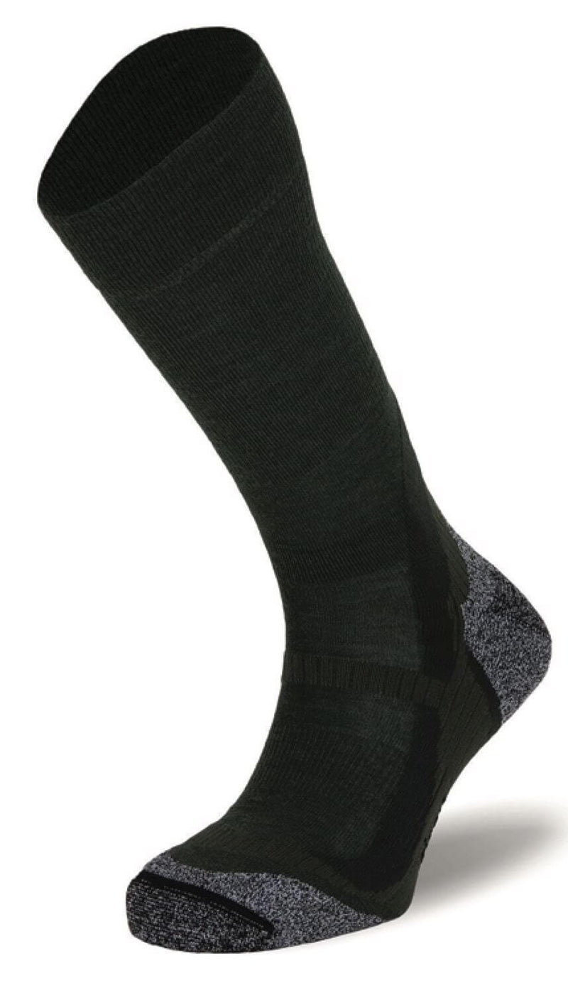 Load image into Gallery viewer, BRBL Kodiak Wool Ski Socks Hiking Trekking Run Camping Snow - Deep Green - XL
