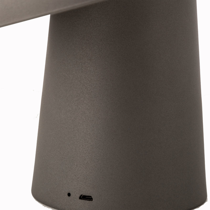 Load image into Gallery viewer, LED Cordless Mushroom USB Rechargeable Table Lamp Dimming Night Light - Steel Grey
