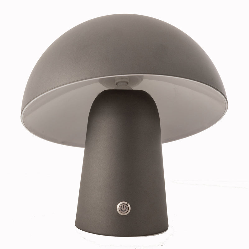 Load image into Gallery viewer, LED Cordless Mushroom USB Rechargeable Table Lamp Dimming Night Light - Steel Grey
