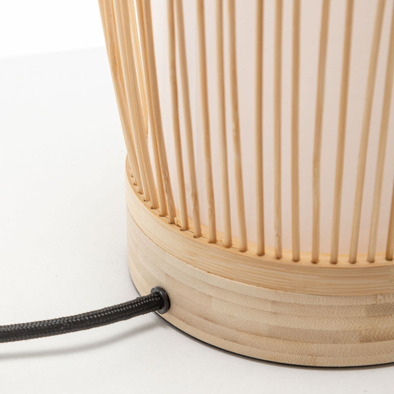 Load image into Gallery viewer, Natural Woven Bamboo Cylinder Table Lamp Light Shade Boho Tropical Coastal
