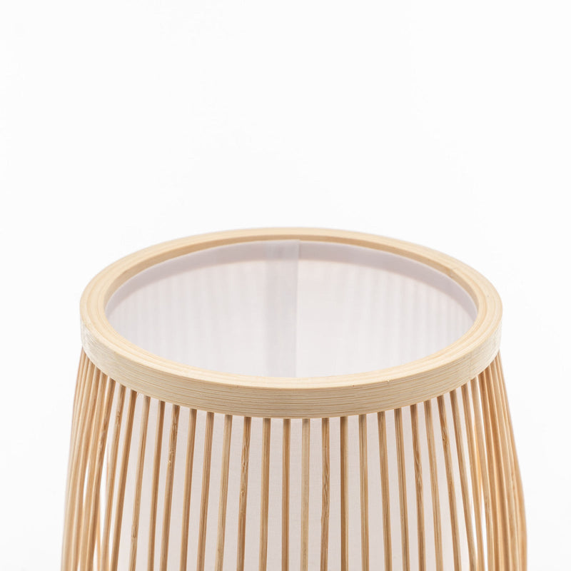 Load image into Gallery viewer, Natural Woven Bamboo Cylinder Table Lamp Light Shade Boho Tropical Coastal
