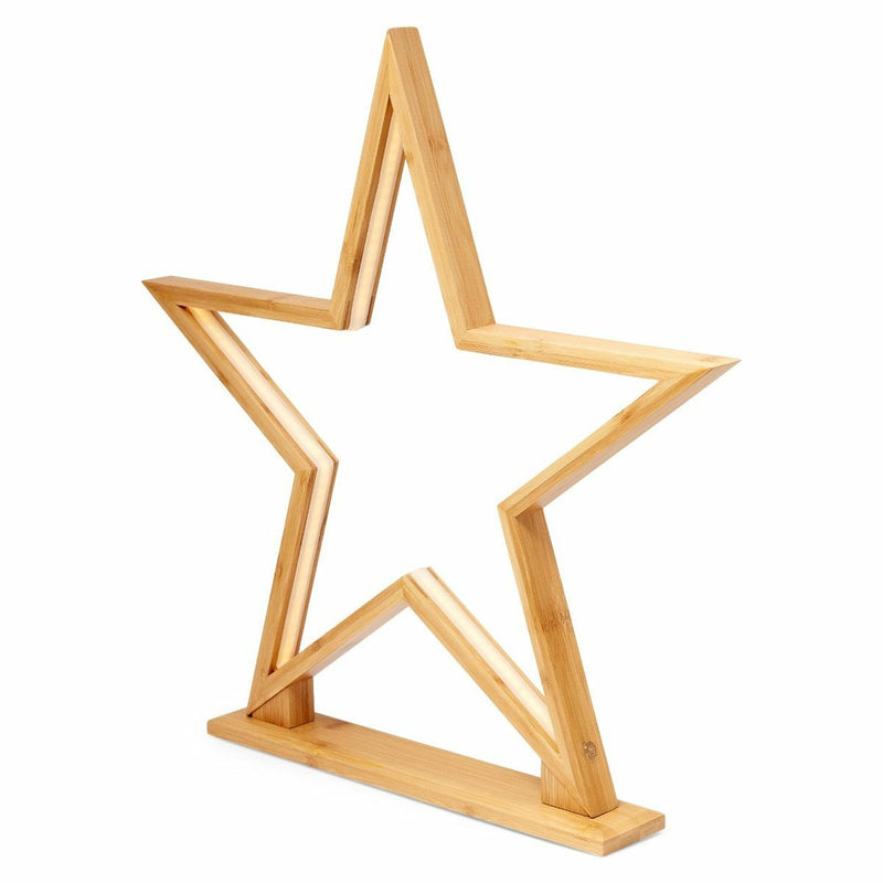 Load image into Gallery viewer, 52cm Bamboo Star LED Table Desk Lamp Light Modern Designer - Natural
