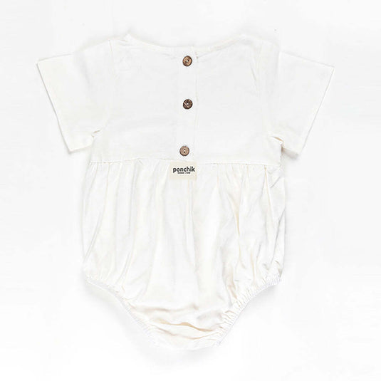 Ponchik Babies + Kids - Linen Romper - Daisy - Size 2 Years Old
