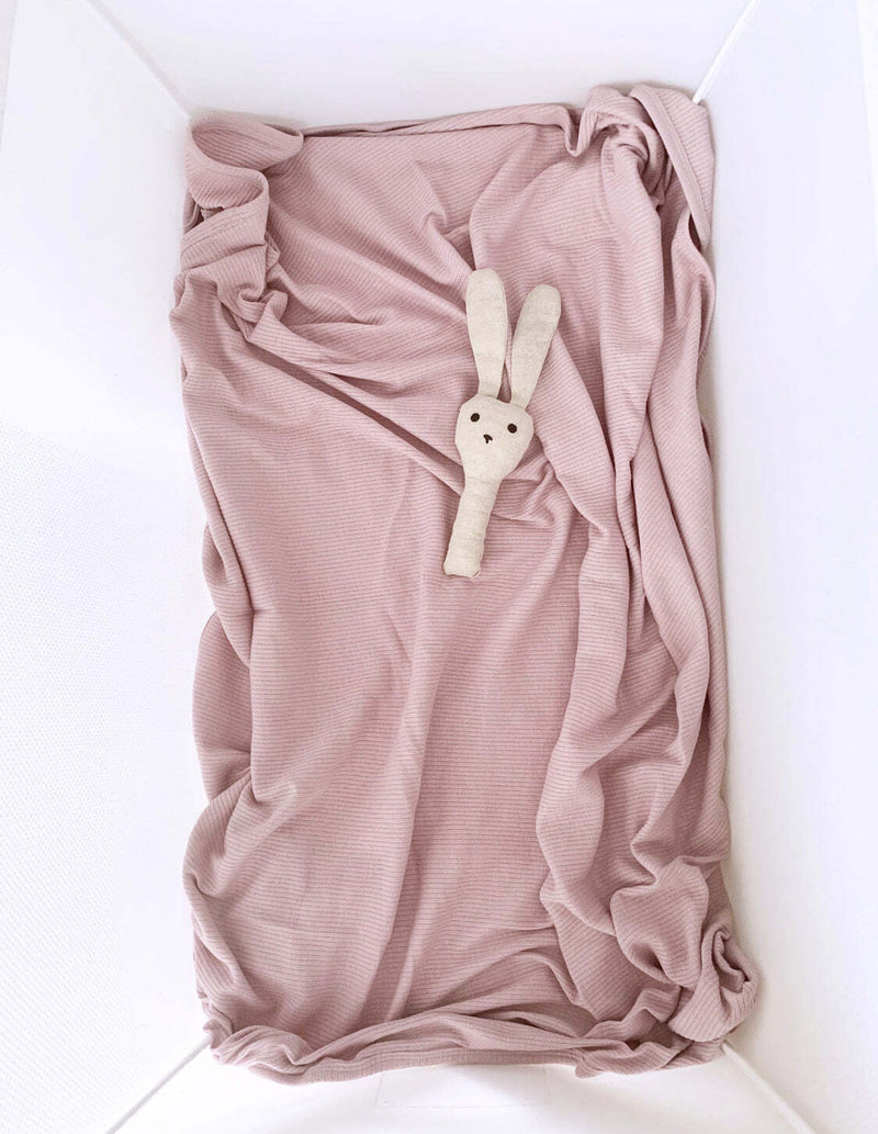 Load image into Gallery viewer, Ponchik Babies + Kids - Ribbed Swaddle Jersey Wrap - Love
