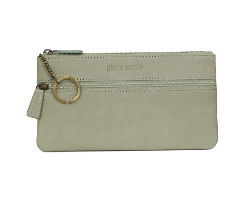 Load image into Gallery viewer, Pierre Cardin Ladies Women Genuine Soft Leather Italian Wallet Case - Green
