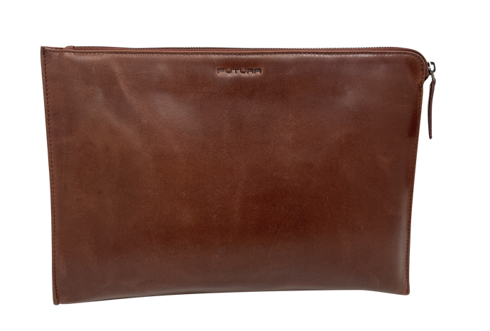 Futura Mens Document Satchel Office Travel College Bag - Brown