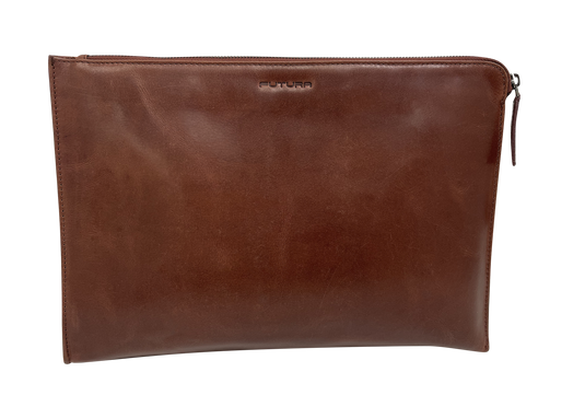 Futura Mens Document Satchel Office Travel College Bag - Brown