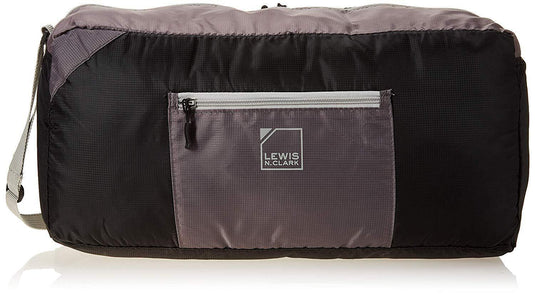 Lewis N. Clark 18" Packable Foldable Bag - Black/Grey | Adventureco