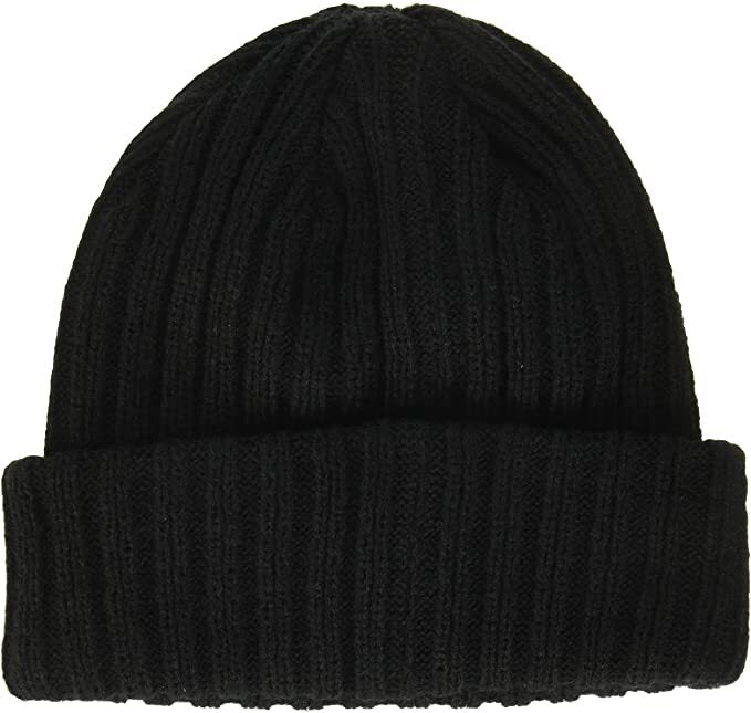 Load image into Gallery viewer, Caterpillar Rib Watch Beanie Hat Cap Warm Winter Knit - Black
