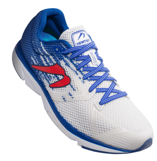 Newton Mens Distance Running Shoes Runners Sneakers - White/Royal Blue | Adventureco