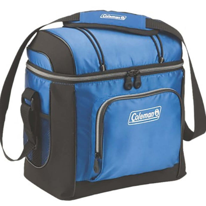 Coleman 30 Can Soft Cooler Insulated Outdoor Camping Picnic Bag - Blue/Black | Adventureco