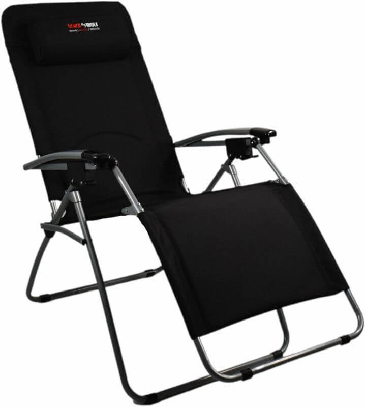Load image into Gallery viewer, BlackWolf Folding Reclining Lounger Chair - Jet Black | Adventureco
