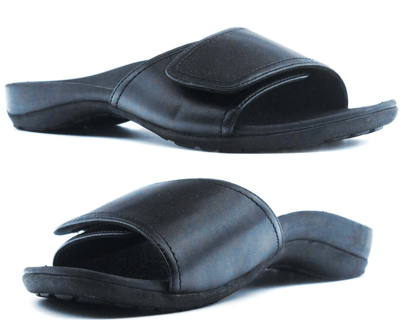 Load image into Gallery viewer, Axign Orthotic Slides Slip On Thongs Slippers Flip Flops - Black
