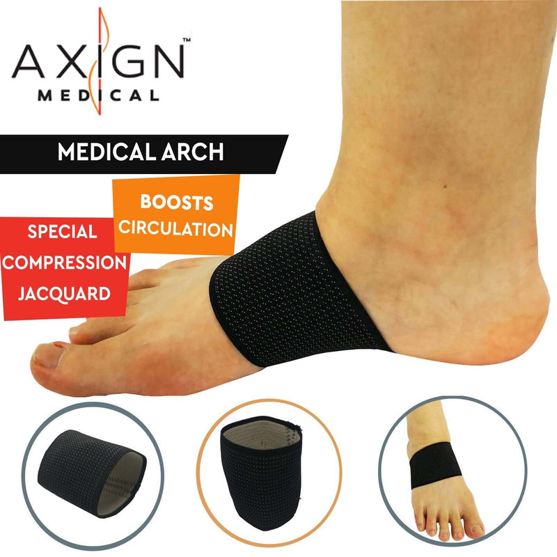 Load image into Gallery viewer, 1 Pair AXIGN Medical Arch Compression Foot Band - Black

