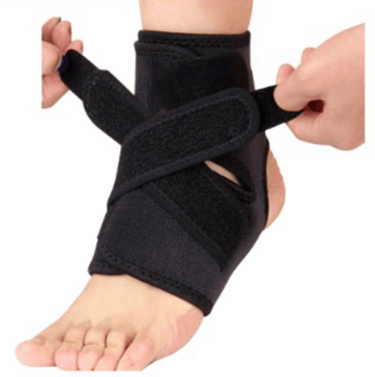 AXIGN Medical Ankle Support Brace Corrector Strap Elastic Adjustable Compression - Black | Adventureco