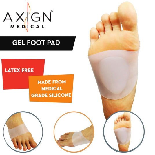 1 Pair AXIGN Medical Silicone Metatarsal Gel Sleeve Bunion Foot Pad Support