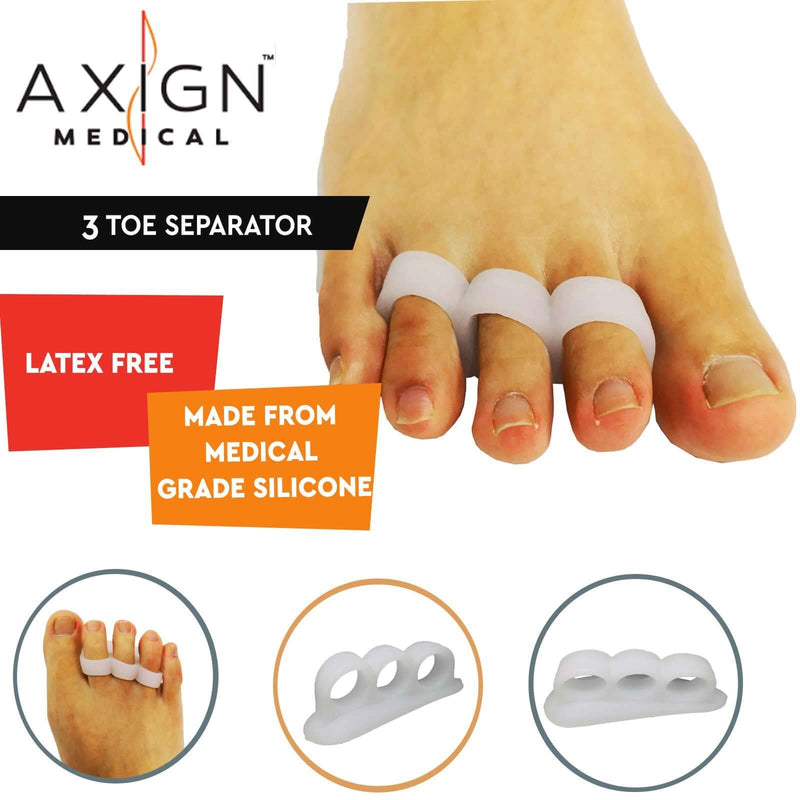 Load image into Gallery viewer, Axign 3 Toe Separator Silicone Bunion Spacer - 1 Pair
