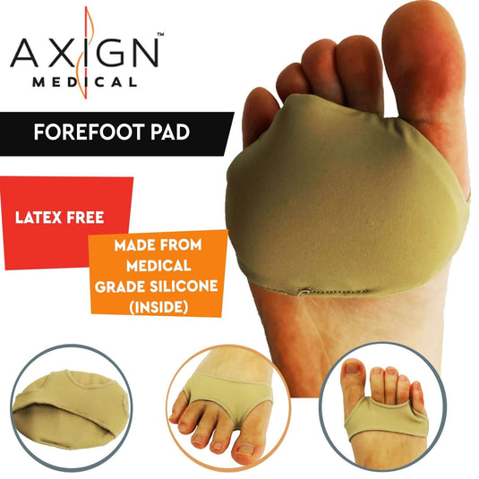 1 Pair AXIGN Medical Forefoot Pad Arch Support Cushion Insoles Cushioning Metatarsal