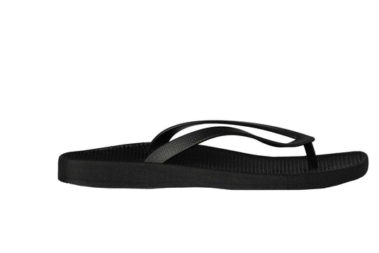 ARCHLINE Breeze Arch Support Orthotic Thongs Flip Flops Arch Support - Black