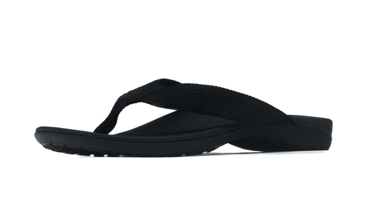 Load image into Gallery viewer, AXIGN Premium Orthotic Arch Support Flip Flops Sandal Thongs Archline - Black
