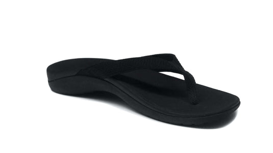 AXIGN Premium Orthotic Arch Support Flip Flops Sandal Thongs Archline - Black