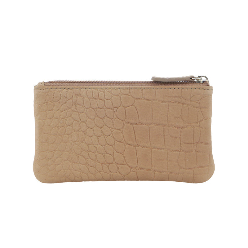 Load image into Gallery viewer, Pierre Cardin Ladies Womens Genuine Leather RFID Coin Purse Wallet - Taupe (Croc)
