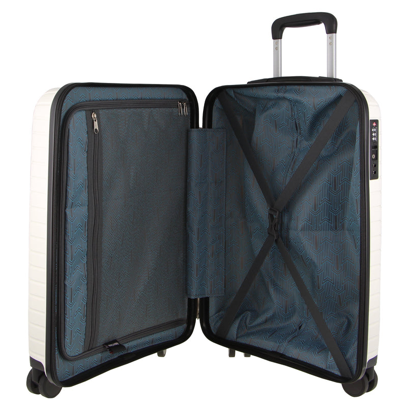 Load image into Gallery viewer, Pierre Cardin 65cm Medium Hard-Shell Suitcase Travel Luggage Bag - White

