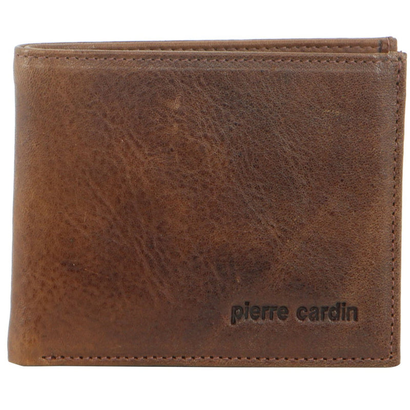 Load image into Gallery viewer, Pierre Cardin Mens Genuine Italian Soft RFID Bifold Slim Wallet - Cognac
