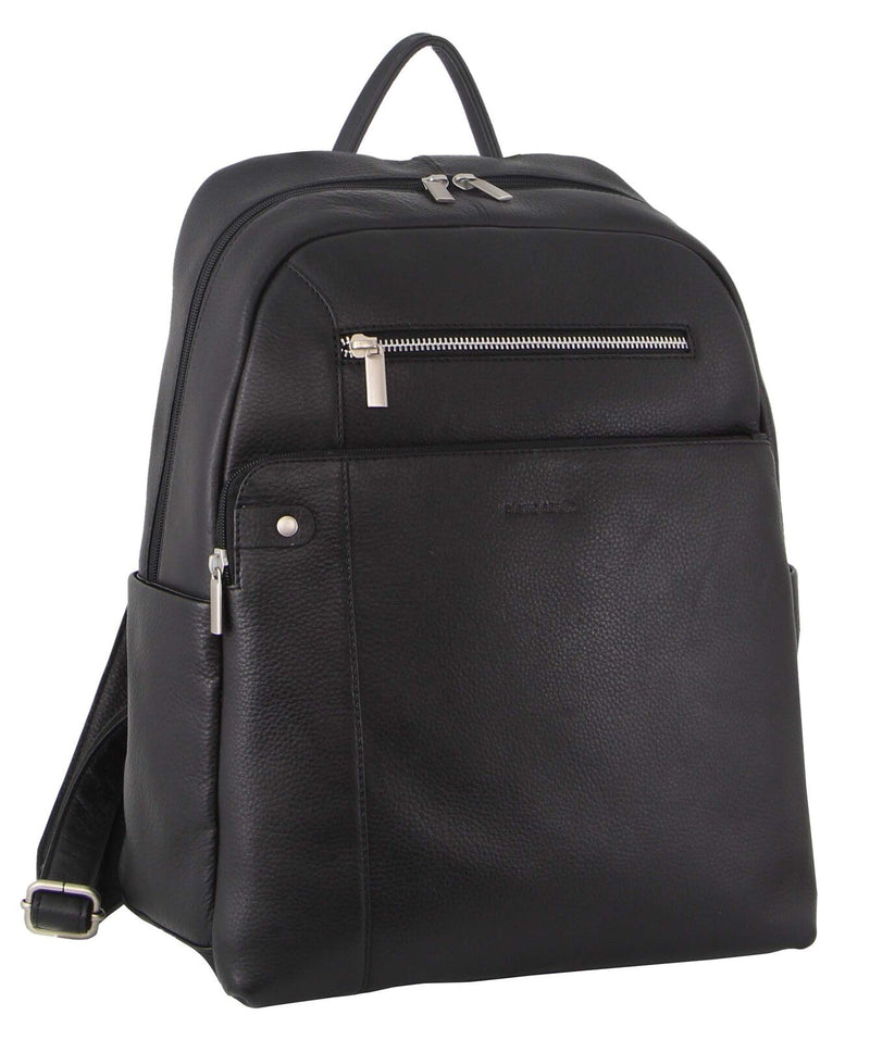 Load image into Gallery viewer, Pierre Cardin Mens Leather Business Backpack - Black
