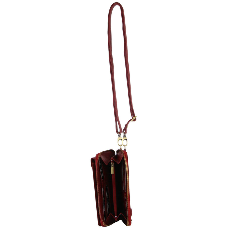 Load image into Gallery viewer, Pierre Cardin Ladies Leather Cross Body Bag/Wallet Bag/Clutch Wallet - Red
