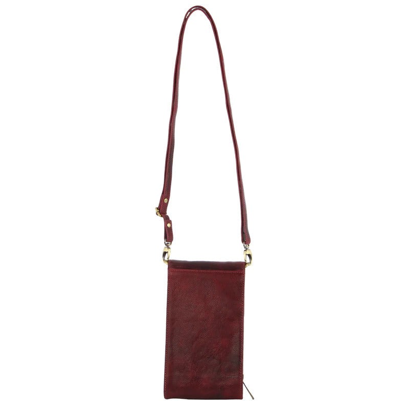 Load image into Gallery viewer, Pierre Cardin Ladies Leather Cross Body Bag/Wallet Bag/Clutch Wallet - Cherry
