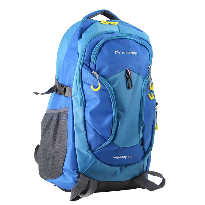 Pierre Cardin RFID Pocket Travel Backpack - Blue