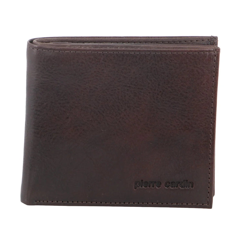 Load image into Gallery viewer, Pierre Cardin Mens Wallet Tri Fold Leather w/ RFID Protection - Chocolate
