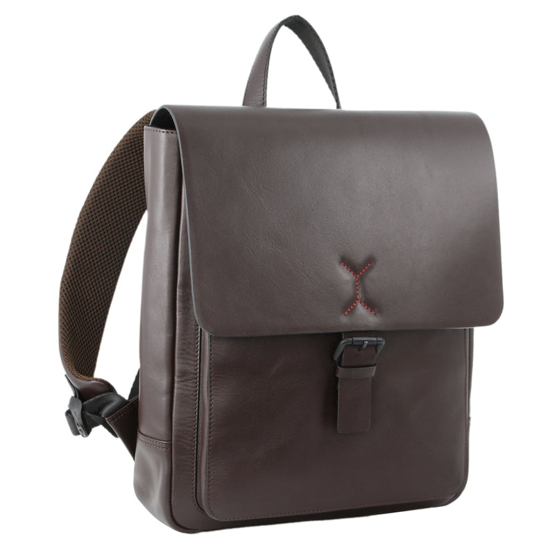 Load image into Gallery viewer, Pierre Cardin Premium Leather Backpack Travel Bag Satchel - Brown
