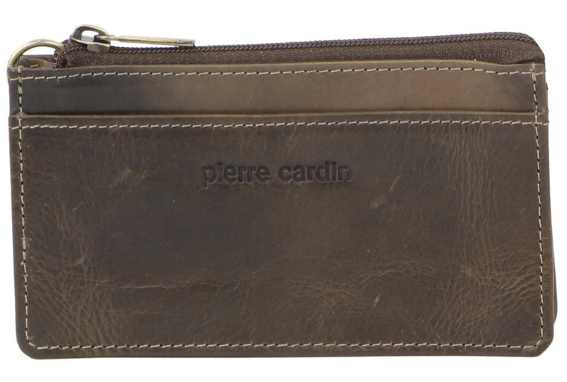 Load image into Gallery viewer, Pierre Cardin Womens Soft Italian Leather Coin Purse Holder Wallet - Mushroom
