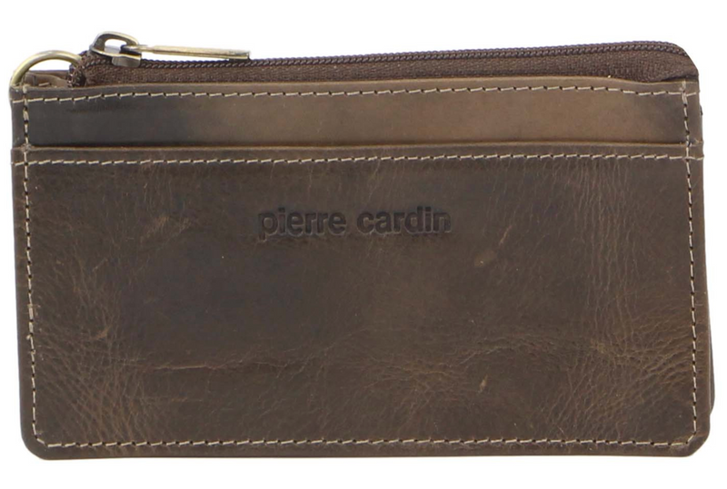 Load image into Gallery viewer, Pierre Cardin Womens Soft Italian Leather Coin Purse Holder Wallet - Mushroom
