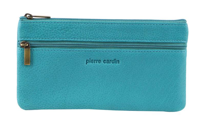 Load image into Gallery viewer, Pierre Cardin Ladies Womens Genuine Soft Leather Italian Wallet - Turquoise
