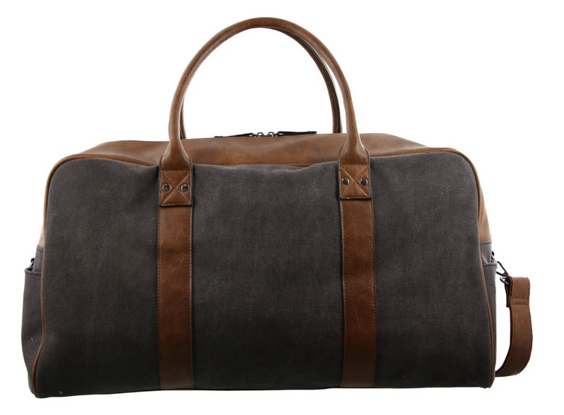 Load image into Gallery viewer, Pierre Cardin Mens Canvas Travel Overnight Bag Business Luggage Duffel Weekend - Black
