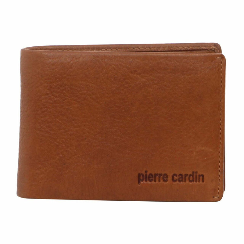 Load image into Gallery viewer, Pierre Cardin Mens Rustic Leather Bi-Fold Wallet RFID Protected - Tan
