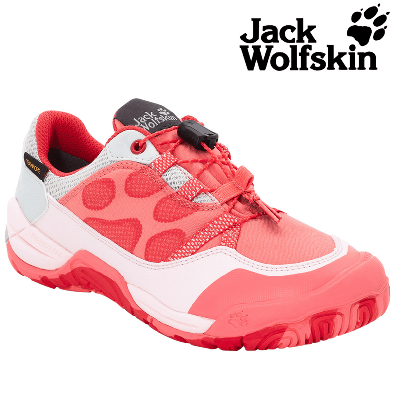Load image into Gallery viewer, Jack Wolfskin Jungle Gym Texapore Low Kids Flamingo Sneakers Boys Girls Shoes
