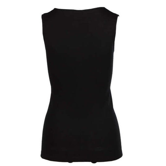 Thermo Fleece® Ladies Sleeveless Thermal Tank Top Poly Cotton - Black