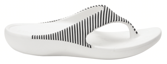 Alegria Womens Ode Flip Flop Thongs - Stripes