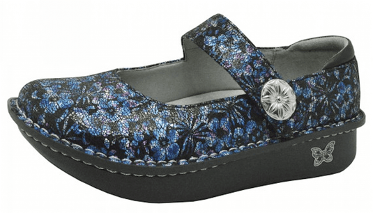 Alegria Womens Paloma Comfort Leather Shoes - Blue Burst