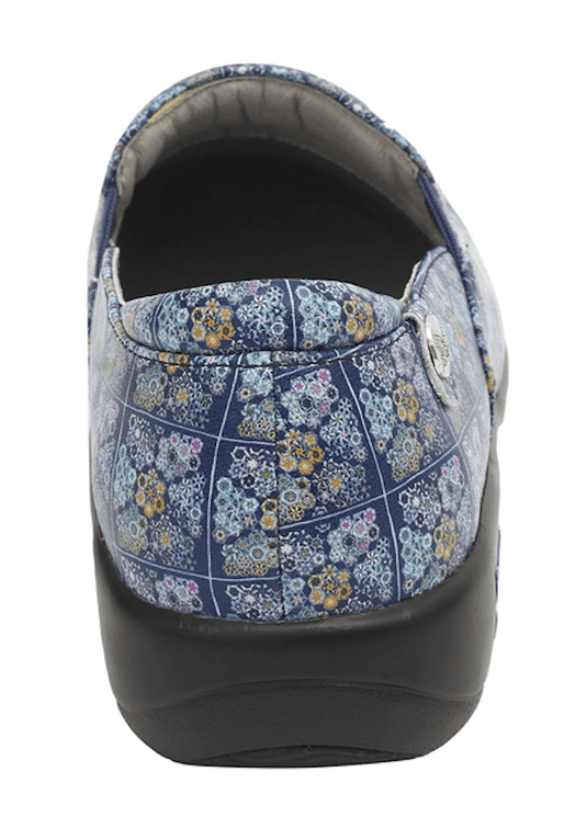 Alegria Womens Keli Professional Shoes - Roses Blue Quilt