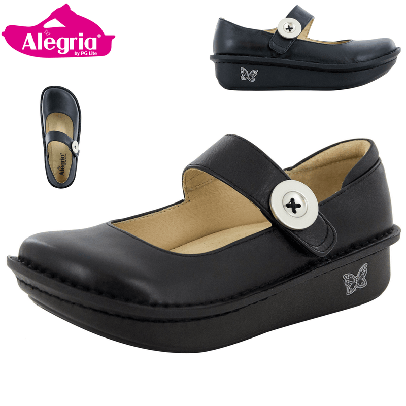 Load image into Gallery viewer, ALEGRIA Paloma Nursing Shoes Slip On Womens Work Working Hospitality - Black Nappa
