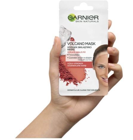 Load image into Gallery viewer, Garnier 8mL Skinactive Pore Minimiser Volcano Face Mask Volcanic Rock &amp; Clay
