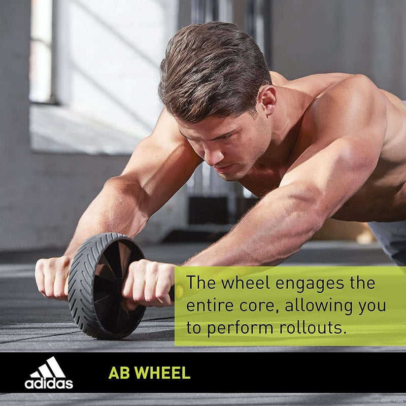 Load image into Gallery viewer, Adidas Ab Wheel Abdominal Core Strength Trainer Gym Fitness Exerciser Roller
