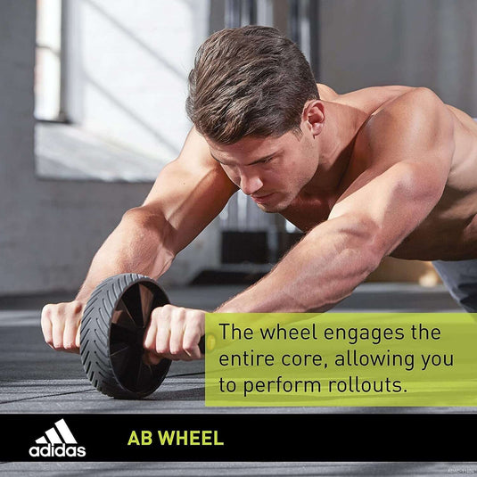 Adidas Ab Wheel Abdominal Core Strength Trainer Gym Fitness Exerciser Roller | Adventureco